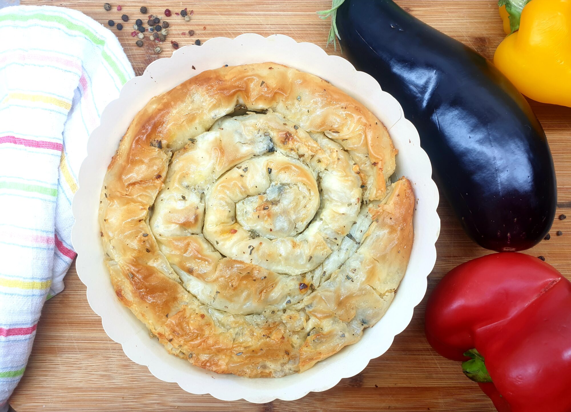 Пирог Улитка (тесто фило)