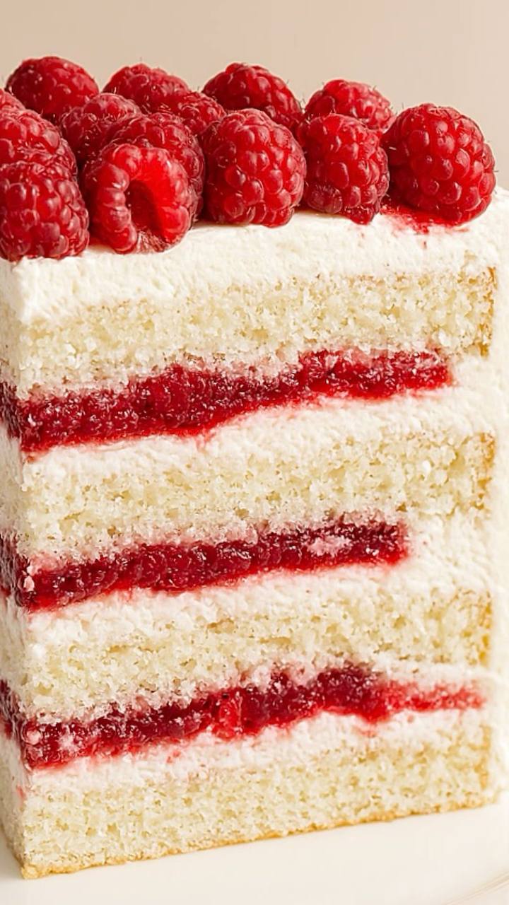 Ванильный бисквит с ягодной начинкой