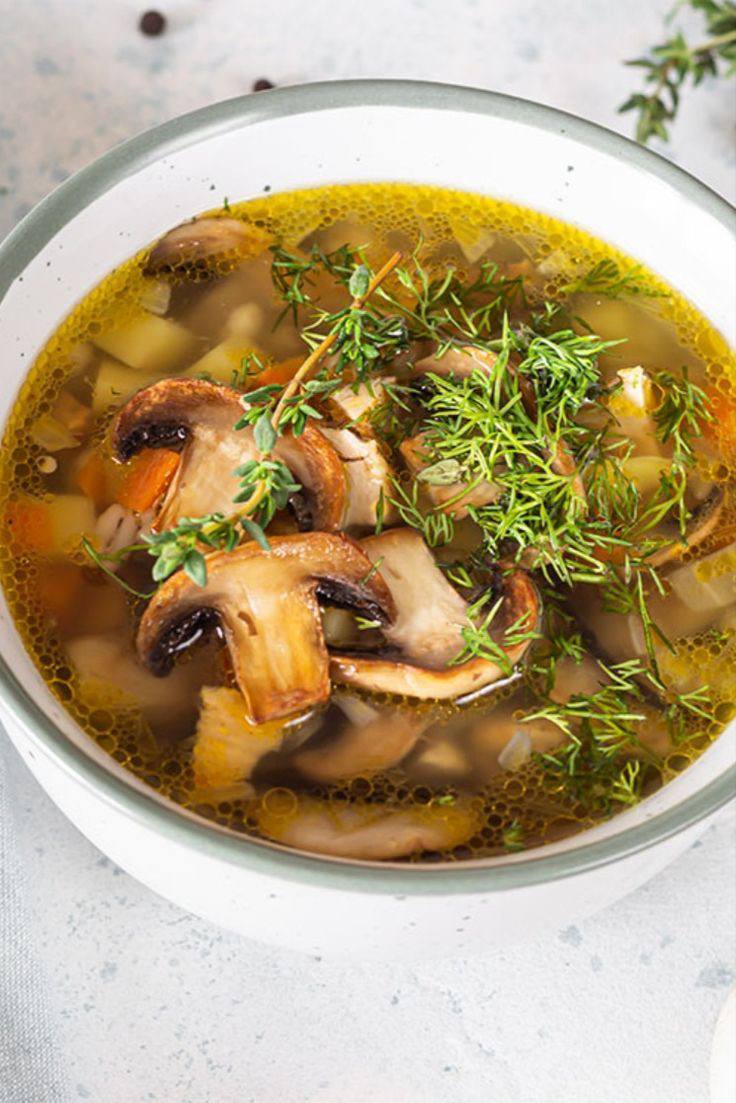 Суп грибной постный