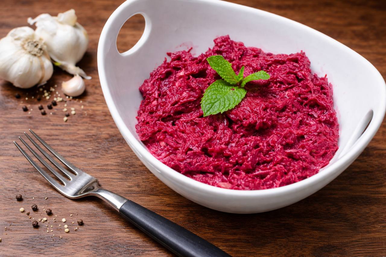 Свекла с чесноком/черносливом